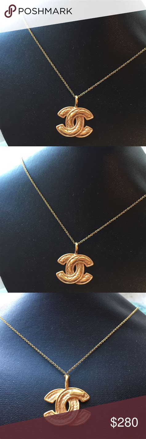 chanel pendant necklace gold|authentic Chanel necklaces.